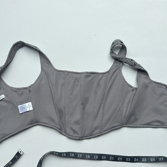 Altar'd State Cleo Velvet Bow Corset Top XS - Picture 7 of 8